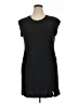 Avalanche Solid Black Casual Dress Size XL - photo 1