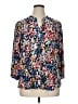 Cocomo Print Blue 3/4 Sleeve Blouse Size 1X - photo 1
