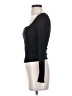 Leith Solid Black Long Sleeve Top Size S - photo 5
