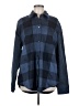 Steve Madden Blue Long Sleeve Button-Down Shirt Size M - photo 1