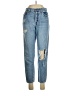 Forever 21 100% Cotton Hearts Blue Jeans Size L - photo 1