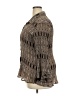 Cato 100% Polyester Tweed Brown Long Sleeve Blouse Size 18 - photo 5