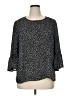 Elle 100% Polyester Black 3/4 Sleeve Blouse Size XL - photo 1