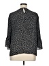 Elle 100% Polyester Black 3/4 Sleeve Blouse Size XL - photo 2