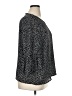 Elle 100% Polyester Black 3/4 Sleeve Blouse Size XL - photo 4