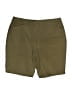Chico's Solid Green Khaki Shorts Size Lg (2.5) - photo 1