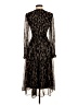 Taylor 100% Polyester Animal Print Black Cocktail Dress Size 2 - photo 2