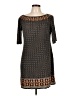 Max Studio Print Brown Casual Dress Size L - photo 1