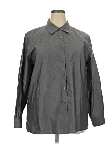Foxcroft Long Sleeve Button-Down Shirt (view 1)