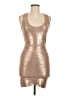 BCBGMAXAZRIA Metallic Tan Cocktail Dress Size M - photo 1