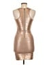 BCBGMAXAZRIA Metallic Tan Cocktail Dress Size M - photo 2