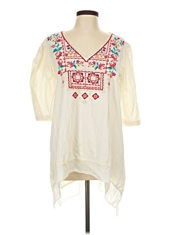 JW Los Angeles 3/4 Sleeve Blouse (view 1)