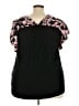 Evans 100% Viscose Floral Pink Short Sleeve Blouse Size 22 - 24 - photo 2