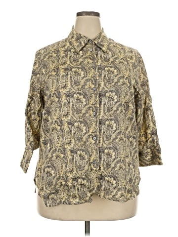 Foxcroft 3/4 Sleeve Button-Down Shirt (view 1)