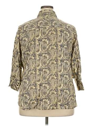 Foxcroft 3/4 Sleeve Button-Down Shirt (view 2)