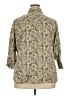 Foxcroft Paisley Gold 3/4 Sleeve Button-Down Shirt Size 18 - photo 2