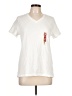 Faded Glory 100% Cotton White Short Sleeve Top Size L - photo 1
