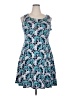 Perceptions Paisley Blue Casual Dress Size XL - photo 1