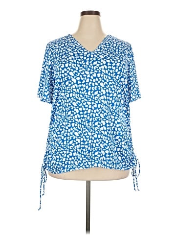 NY Collection Short Sleeve Blouse (view 1)