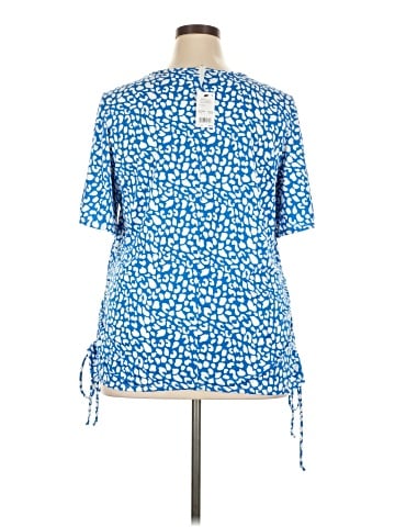 NY Collection Short Sleeve Blouse (view 2)