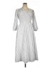Calvin Klein Stripes Gray Casual Dress Size 16 - photo 1