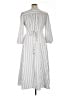 Calvin Klein Stripes Gray Casual Dress Size 16 - photo 2
