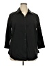 Foxcroft Black 3/4 Sleeve Button-Down Shirt Size 18 - photo 1