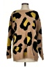 Easel Animal Print Brown Pullover Sweater Size S - photo 1