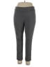 Roz & Ali Chevron-herringbone Gray Active Pants Size 16 Petite - photo 1