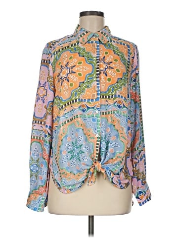 Rose + Olive Long Sleeve Blouse (view 1)