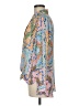 Rose + Olive 100% Polyester Paisley Blue Long Sleeve Blouse Size M - photo 5