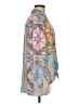 Rose + Olive 100% Polyester Paisley Blue Long Sleeve Blouse Size M - photo 4