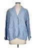 Kule Stripes Blue Long Sleeve Blouse Size L - photo 1