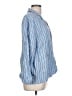 Kule Stripes Blue Long Sleeve Blouse Size L - photo 4