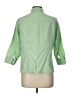 L.L.Bean 100% Linen Green 3/4 Sleeve Button-Down Shirt Size L - photo 2