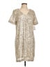 CeCe Metallic Silver Cocktail Dress Size L - photo 1