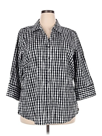 Foxcroft 3/4 Sleeve Button-Down Shirt (view 1)