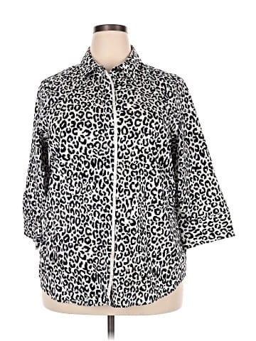 Foxcroft 3/4 Sleeve Button-Down Shirt (view 1)