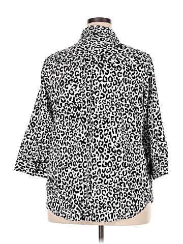 Foxcroft 3/4 Sleeve Button-Down Shirt (view 2)
