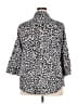 Foxcroft 100% Cotton Animal Print Silver 3/4 Sleeve Button-Down Shirt Size 18 - photo 2