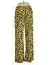 IMAN Animal Print Yellow Casual Pants Size L - photo 1