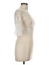 Rebellion 100% Polyester Ivory Short Sleeve Top Size L - photo 4