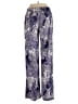 IMAN Paisley Purple Casual Pants Size L - photo 2
