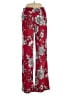 IMAN Floral Red Casual Pants Size Lg L - photo 1