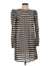 H&M 100% Polyester Checkered-gingham Gray Casual Dress Size XS - photo 1