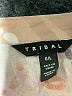 Tribal 100% Rayon Floral Tan Short Sleeve Blouse Size L - photo 7