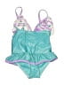 Floatimini Argyle Teal Two Piece Swimsuit Size 4 - photo 1