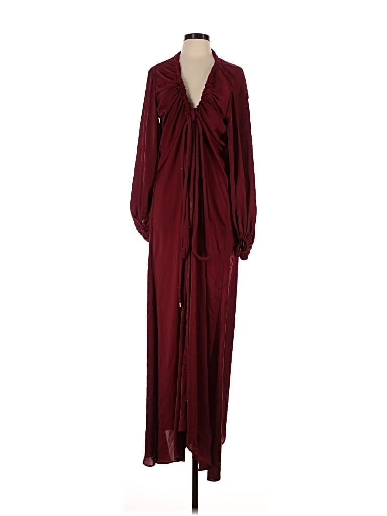 Pre-owned Andrea Iyamah Casual Dress In Burgundy