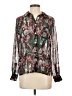 ModCloth Paisley Green Long Sleeve Blouse Size XS - photo 1