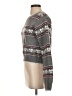 Pink Rose Print Gray Pullover Sweater Size S - photo 5
